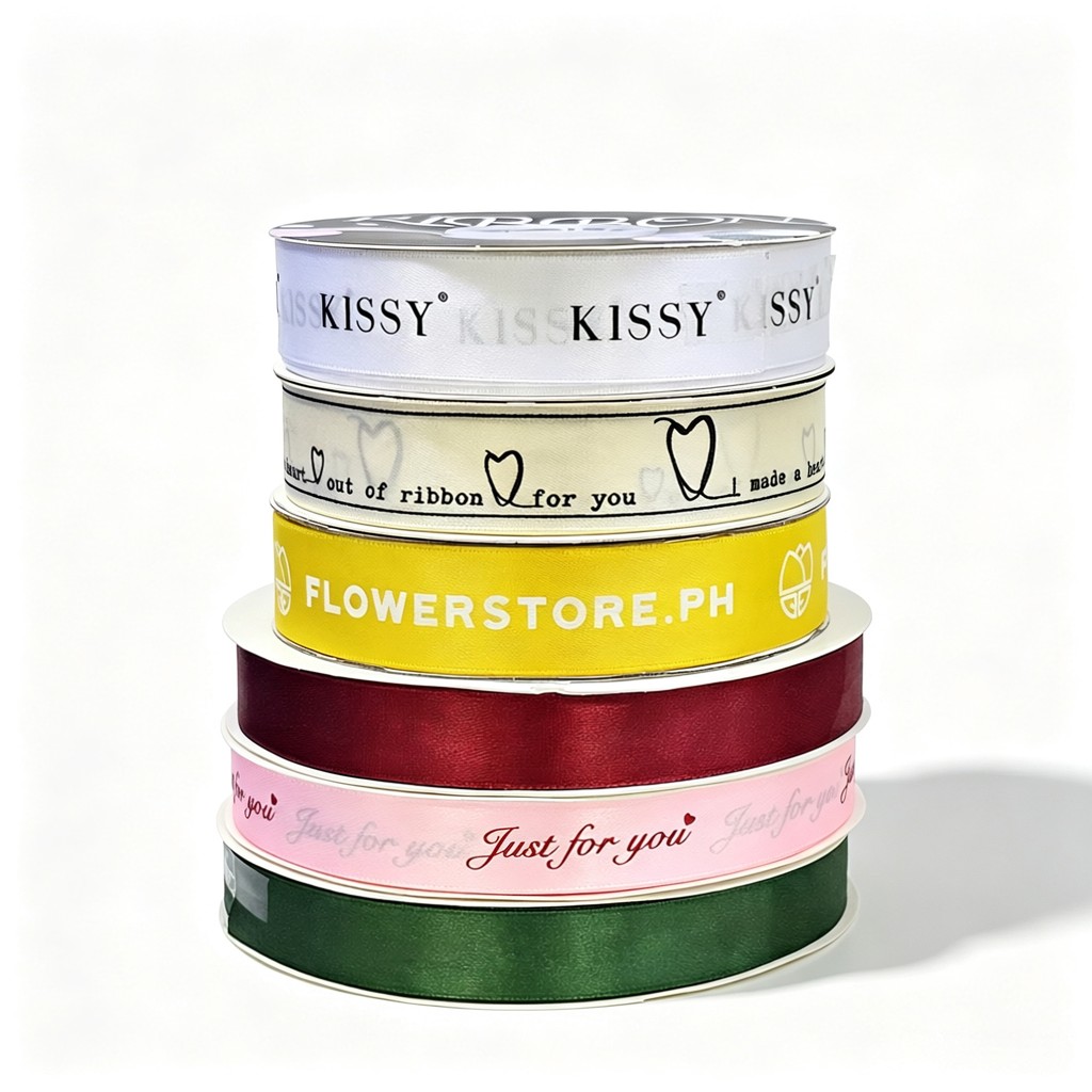 Custom Gold Foil Printed Grosgrain Ribbon for Gift Wrapping & Packaging